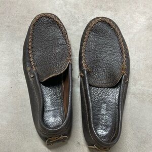 Minnetonka leather slip ons